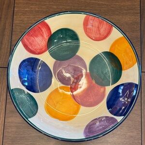 Colorful Polka Dot Ceramic Bowl